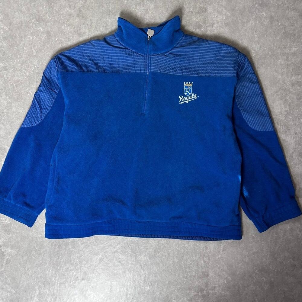 90s Vintage Kansas City Royals Logo Athletic Zip Up Jacket Size XXL